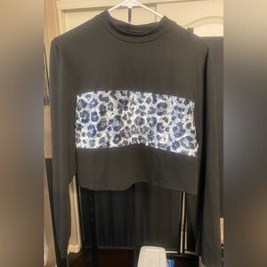 Black mock neck top